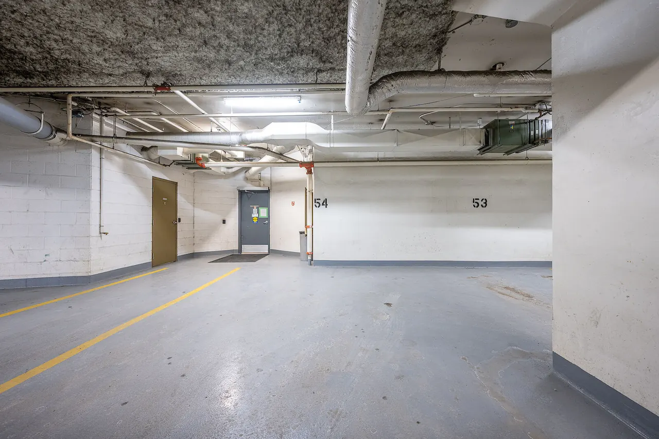 Stall in the heated underground parkade